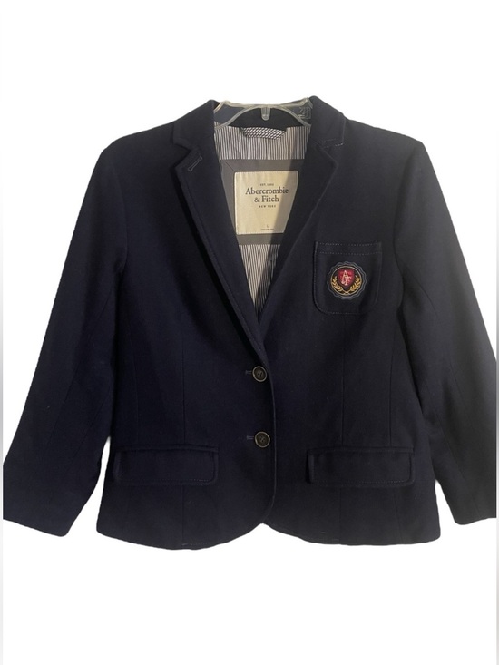 abercrombie kids Other - Abercrombie & Fitch Wool Blend Academy Blazer With Crest Navy
Child Large